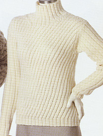 Daniella Diagonal Rib Pullover knitting pattern; Adrienne Vittadini Fall Collection 1997 vol 9