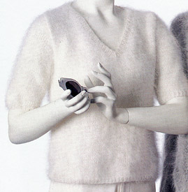 Angelina Shortsleeve V-Neck Pullover knitting pattern; Adrienne Vittadini Fall Collection 1997 vol 9