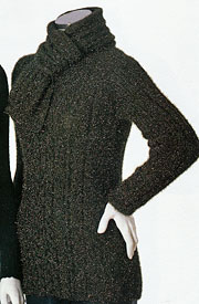 Cristina Cabled Tunic with Scarf knitting pattern; Adrienne Vittadini Fall Collection 1997 vol 9