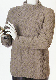 Maria Raglan Cabled Tunic knitting pattern; Adrienne Vittadini Fall Collection 1997 vol 9