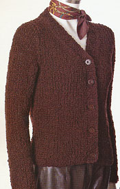 Gina V-Neck Cardigan knitting pattern; Adrienne Vittadini Fall Collection 1997 vol 9